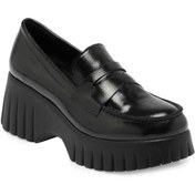 Resim Tergan Siyah Hakiki Deri Kadın Loafer - K24S1AY67691-A07 