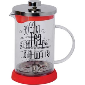Resim DS Filtre Kahve ve Çay Demleme - 600 Ml French Press Tea Time Yazılı 