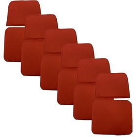 Resim Knsz minder seti 6 lı zng&mğr&uslu krm suni deri tel bar sandalyesi oturma ve sırt minderi set 