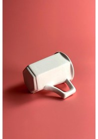 Resim Köşeli Kupa - Seramik Bisküvi 27'li Ham Ürün 