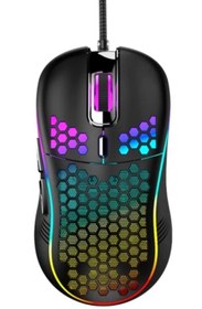 Resim Rgb Led Işıklı Oyuncu Mouse Gaming 800-2400 Dpi 0 Oyun Mouse Mat Siyah 