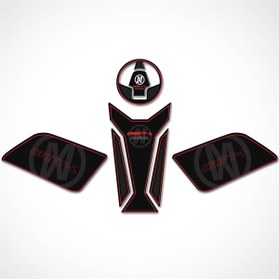 Resim Redline Grafik Mondial Drift L Tank Pad Set Siyah-kırmızı Tasarım 