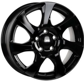 Resim CMS-1059-11 6.0x15" -4x98 ET35 58.1 Complete Black Gloss Jant (4 Adet) 