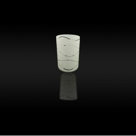 Resim KUĞULU Avize Camı. Silindir, Beyaz Renkli, Suyolu Desenli, (E.27)çap:10.00cm-h:15.00cm.normal Ampule Göre. 