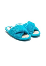 Resim Twigy Çapraz Peluş Kadın Ev Terliği Mavi 36/41 CC0185 Mavi 