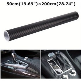 Resim Gaojunshop01 3d Karbon Fiber Vinyl 1.64x6.56ft Su Yalıtım Kendinden Yapışkanlı Film Oto Motosiklet Kaplama 