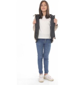 Resim Spor Kız Çocuk Astarlı Su Ve Rüzgar Geçirmez Kapüşonlu Çift Fermuarlı Cepli Yağmurluk-198 Siyah 