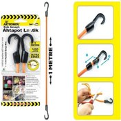 Resim Automix Ahtapot Çok Amaçlı %100 Lateks Ultra Esnek Kancalı Gergi Lastiği Bagaj Ahtapotu Tekli 1 M 