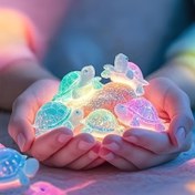 Resim 30/50/100/200 adet Karanlıkta Parlayan Mini Reçine Kaplumbağa Heykelleri, Sevimli Küçük Kaplumbağalar Toplu Set, Okyanus Temalı Parti Süslemeleri ve DIY Bahçe Mikro Peyzaj Boncuk Sanatı için Uygun, 10 Rastgele Renk 