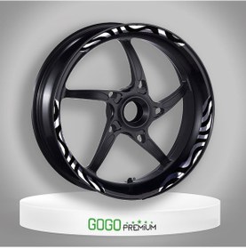 Resim Honda Pcx 2014 - 2025 Uyumlu Siyah Beyaz Zebra Desen Büyük 1 Set Jant Şeridi Çok Renkli 