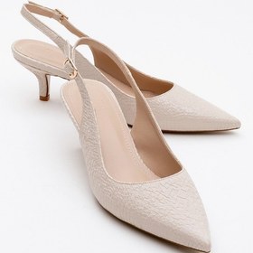 Resim Value Bej Desenli Kadın Topuklu Ayakkabı Bej Yılan Bej 