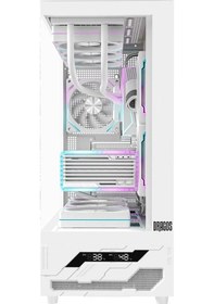 Resim Dragos Basalt Pro V2 Beyaz Temperature 6x Argb Fan 600w 80+ Matx Bilgisayar Kasası 