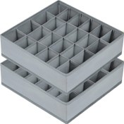 Resim 2 Paket 48 Bölme Kumaş Çorap ve İç Çamaşırı Düzenleyicileri - Dayanıklı Fermuar, Katlanabilir Dolap Depolama Kutusu Çoraplar, İç Çamaşırı, Kravatlar için - Yatak Odası ve Ev Dekorasyonu için İdeal, Dolap Düzenleme | Modern Düzenleyici | Dayanıklı Fermuar Kapatma, Çorap Düzenleyici, İç Çamaşırı Düzenleyici, Çekmece Düzenleyici 