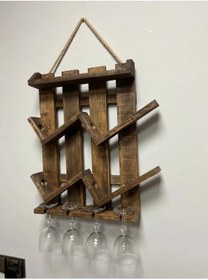 Resim edcoy toptan Dekoratif Ahşap ŞİSELİK ve İçecek Standı 55x40 