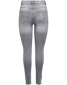 Resim Only Skinny Fit Dar Paça Gri Kadın Kot Pantolon 15292693 001 
