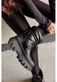 Resim Bruno Siyah Su Geçirmez Kalın Tabanlı Kar Botu-siyah Siyah 