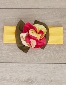 Resim Babygiz El Yapımı Yumuşak Eşsiz Aksesuarlı Doğal Pamuklu Penye Bebek Çocuk Kız Bandana Renkli Seri 