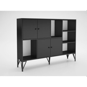 Resim Wood'n Love Rüzgar 140 Cm Metal Ayaklı Konsol - Siyah / Siyah 