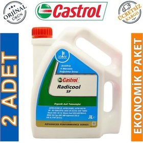 Resim Castrol Radicool Sf Konsantre Kırmızı Antifriz 3 Lt 2 Adet 