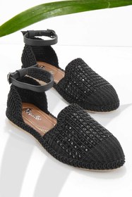 Resim Bambi Siyah Örgü Kadın Espadril K01823170716 