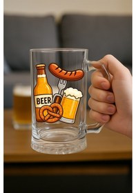 Resim Baskılı Bira Bardağı Birasosis 