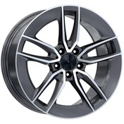 Resim EMR-DY388-03 8.0x18"-5x112 ET43 66.6 Gun Metal Diamond Jant (4 Adet) 
