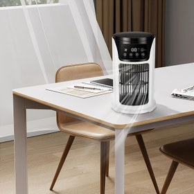 Resim 6 Ayarlanabilir Hız Ayarı, 3'ü 1 Arada Soğutma Fonksiyonu ve Ortam Işığı ile Taşınabilir USB Fan, Ev ve Ofis için Bir Temel Ürün, 10 Büyük Bayramda (Noel, Cadılar Bayramı, Paskalya, Sevgililer Günü, Şükran Günü vb.) İdeal Bir Hediye Olarak Görünür. 