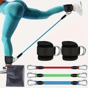 Resim Ağır Hizmet TPE Direnç Bantları ile Ayak bileği Bağlantıları, Yoga, Fitness ve Spor Salonu Çalışmaları için Anti-Kırılma Esnek Egzersiz Bantları, Erkek ve Kadınlar için Çeşitli Gerilim Düzeyleri ile Siyah ve Pembe Seçenekleri Seti 