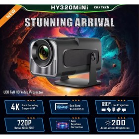 Resim TEKNOMATİK Cns Tech Hy320 Mini Projektör Android Destekli Projeksiyon Cihazı 150inç Wifi Bluetooth Cns Tech 