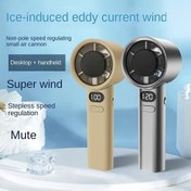 Resim 120 Hızlı El Tipi Mini Fan Dijital Ekranlı - USB Şarj Edilebilir, Kompakt ve Taşınabilir Ev, Ofis, Okul, Araba ve Dış Mekan Seyahati için | Ultra-Sessiz, Rüzgar Gücüyle Çalışan, Pil Dahil Değil, Seyahat Fanı 