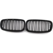 Resim Bmw X5 / X6 2008-2014 M Böbrek ( Çift Çizgi Panjur ) Pıano Black 