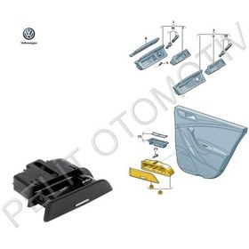 Resim Passat B6 (2006-2011) Arka Kapı Küllüğü 3C4857306 