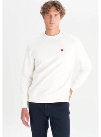 Resim Wrangler Regular Fit Beyaz Erkek Sweatshirt W2520255w02 Beyaz 