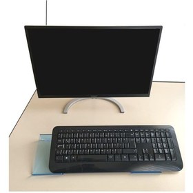 Resim Klavye Standı Sehpası Klavye Yükseltici Pleksiglass 3 Mm Şeffaf Açık Mavi Özel Renk.. 