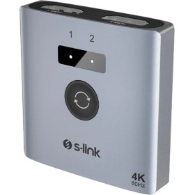 Resim S-LINK Sl-lu602, 2xhdmı, 4k, 60hz, Monitör Çoklayıcı (1pc-2monitör Veya 2pc- 1monitör) Çift Yönlü Sw 