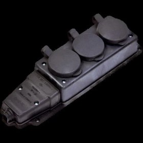 Resim NE-AD 4004 Kauçuk 1x16 3 Lü Grup Priz 