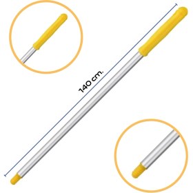 Resim Mulpex Premium Alüminyum Eloksallı Sap, Vidalı 140 cm Sarı 