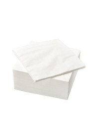 Resim IKEA Fantastisk 100 Adet Peçete 40x40 cm - Beyaz 