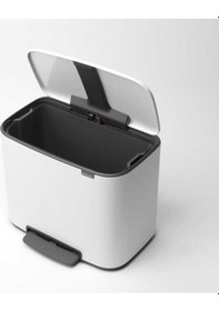 Resim Bo Çöp Kovası, Pedallı, 36lt - Beyaz Beyaz 