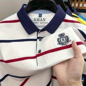 Resim CRRTMARO Erkek Kısa Kollu Gömlek - Yazlık Çizgili Nakışlı Logolu, Canlı Sarı ve Lacivert, Nefes Alabilir Düzenli Kesim Ofis ve Boş Zaman İçin Rahat Düğmeli 