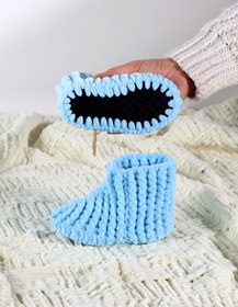 Resim ModMio Çocuk Kadife Ev Botu | El Yapımı Yumuşak Kaymaz Tabanlı Panduf 