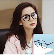 Resim Krokodil Küçük Yuvarlak Anti Mavi Işık Gözlük Çerçevesi - Kadın Erkek Vintage Bilgisayar Gözlüğükırmızı51gri Gri 