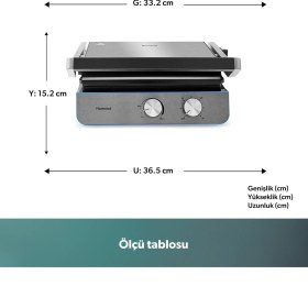 Resim Homend Grilliant 1344H Inox Gövdeli Döküm Plakalı Tost ve Izgara Makinesi 