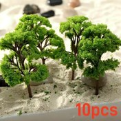 Resim 4-10cm Model Gerçekçi Ağaçlar Yeşil Mini Bitki HO N Ölçekli Tren Demiryolu Savaş Oyunu Diorama Bahçe Manzarası için 