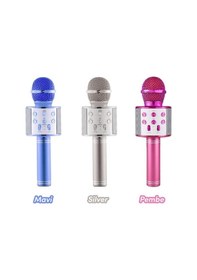Resim Ws-858 Sihirli Bluetooth Karaoke Mikrofon Usb Kart Girişi 