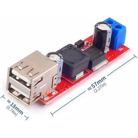 Resim Lm2596 Dual Usb Modül 