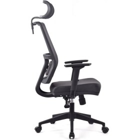 Resim Herkese Mobilya Perla Siyah Fileli - Deri Pls Makam Koltuğu Ofis Koltuğu 