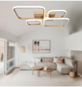 Resim TT AYDINLATMA TT050-ESK TT Aydınlatma Baklava Desen Eskitme Boyalı 4 lü (Sarı Işık) Led Avize Eskitme 70 x 50 