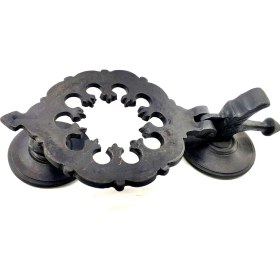 Resim Antika Tarz Dekoratif Pirinç Osmanlı Kapı Tokmağı, Taktak - 265X75MM, Oksit 