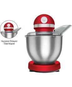 Resim Kırmızı 1500W 5 Lt Profesyonel Stand Mikser 